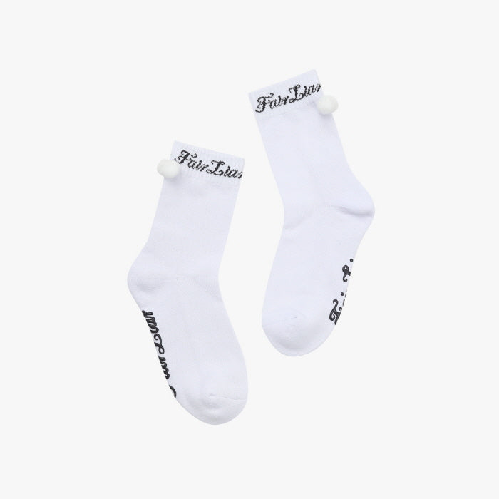 Pom Pom Ankle Sockswhite Fairliar 3840