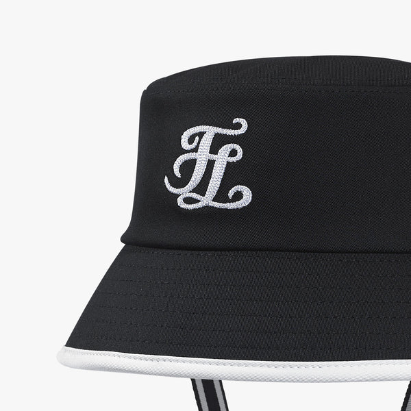 VOLUME LOGO BUCKET HAT(BLACK)