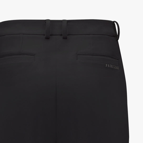 MEN'S TAPERED-FIT BAND PANTS(BLACK)