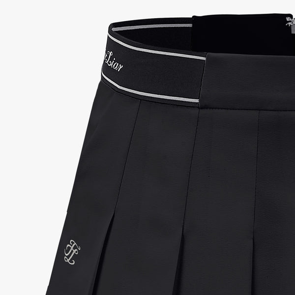 BIG PLEATED SKIRT(BLACK)