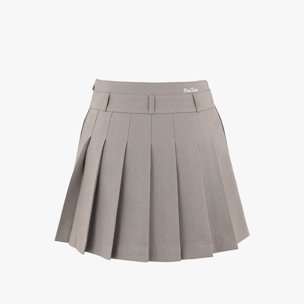 A-LINE PLEATED SKIRT(BEIGE)