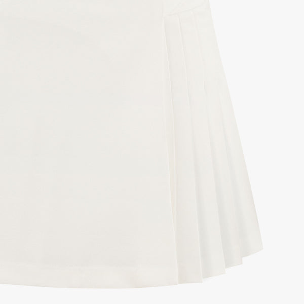 HALF-PLEATED SKIRT(WHITE)