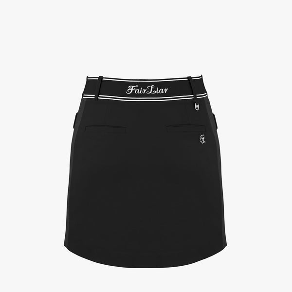 FRONT-POCKET SKIRT(BLACK)