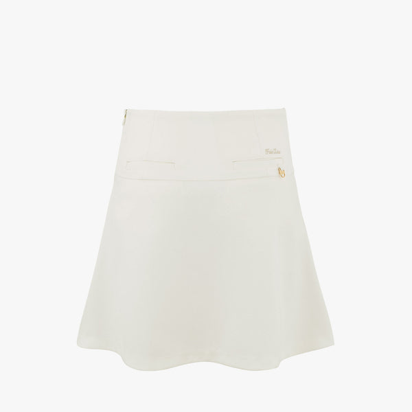 HIGH-WAIST DOUBLE FLARE SKIRT(IVORY)