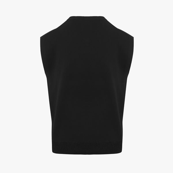 MEN'S V-NECK KNIT VEST(BLACK)