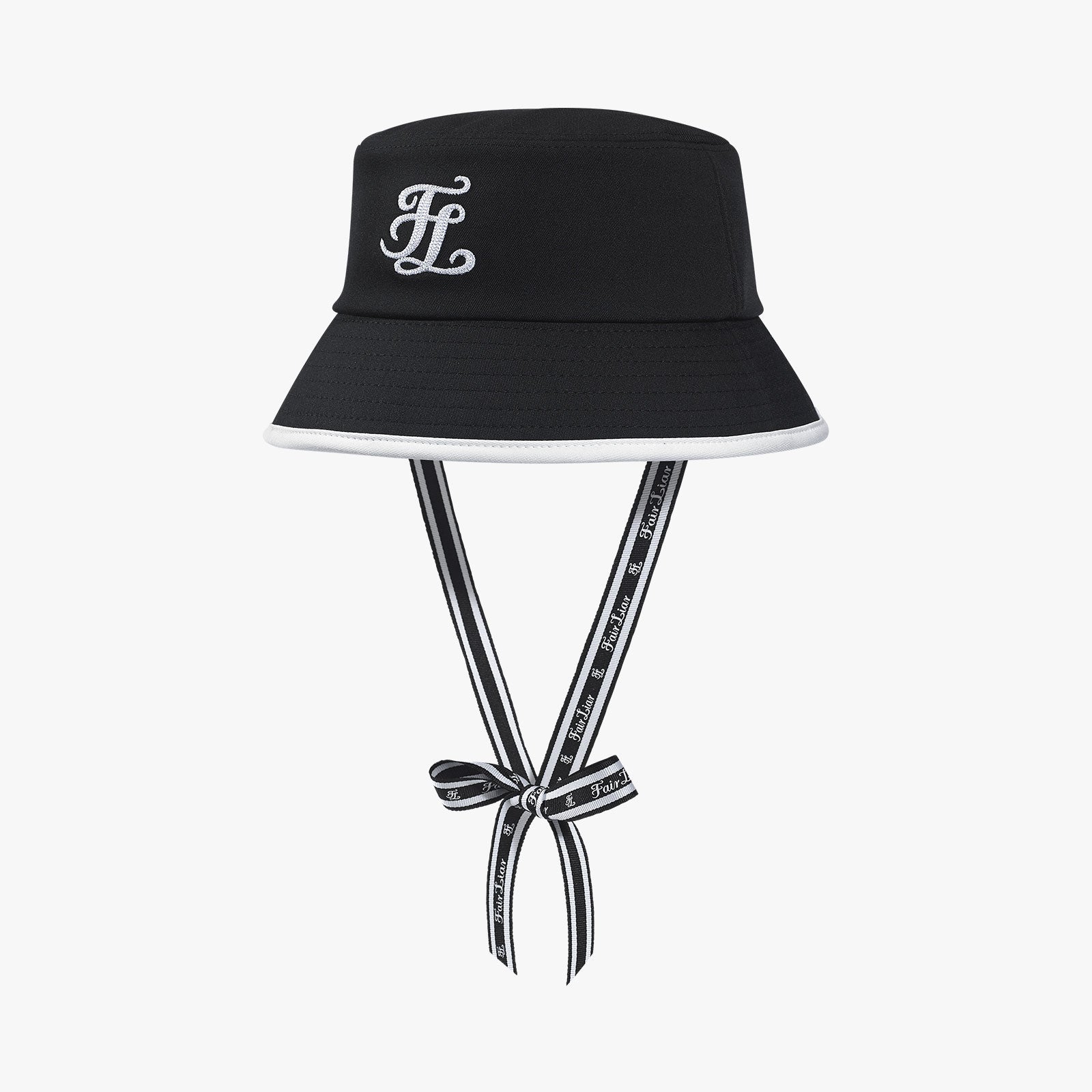 VOLUME LOGO BUCKET HAT(BLACK)