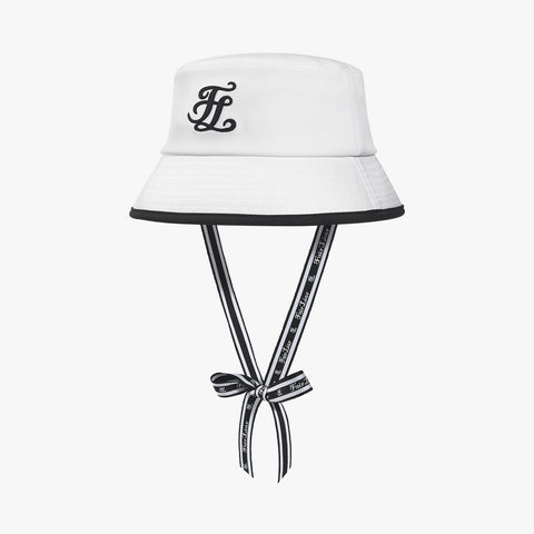 VOLUME LOGO BUCKET HAT(WHITE)