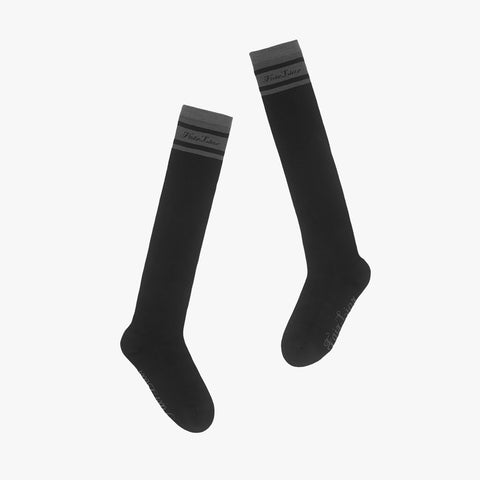 LOGO JACQUARD KNEE SOCKS(GRAY)