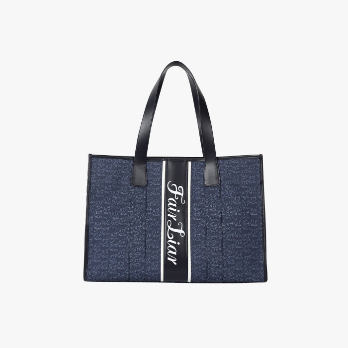 LOGO PATTERN BOSTON BAG(NAVY)