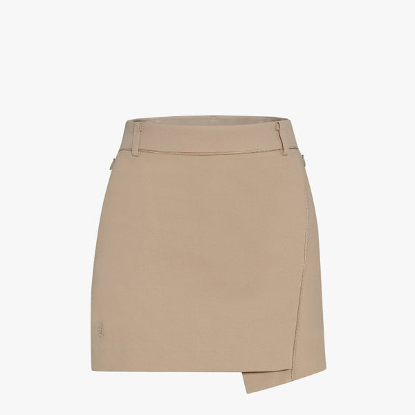 STRETCH WRAP SKIRT(BEIGE)