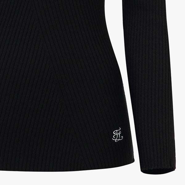 WHOLEGARMENT TURTLENECK KNIT(BLACK)