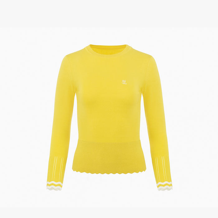 ROUND WAVE KNIT(YELLOW)