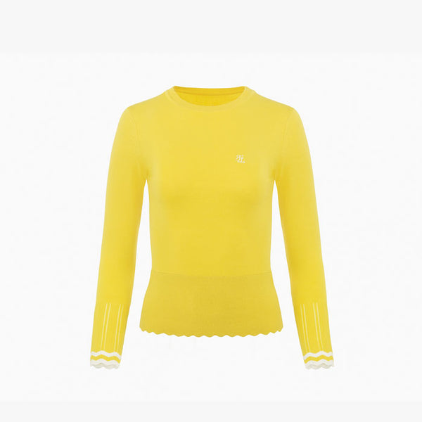 ROUND WAVE KNIT(YELLOW)