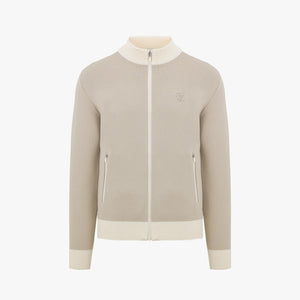 MEN'S HIGH-NECK ZIP-UP SWEATER(BEIGE)