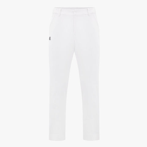 MEN'S TAPERED-FIT BAND PANTS(WHITE)