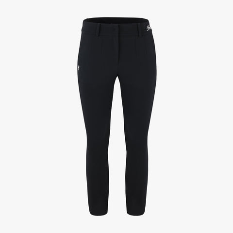 HIGH-WAIST STRAIGHT-FIT PANTS(BLACK)