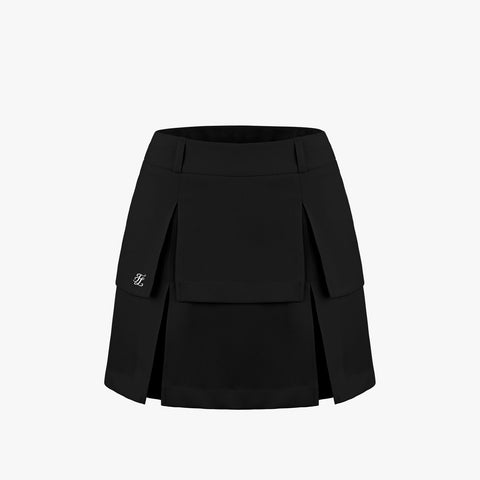 HIGH-WAIST LAYER SKIRT(BLACK)