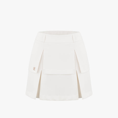 HIGH-WAIST LAYER SKIRT(WHITE)