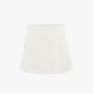 HALF-PLEATED SKIRT(WHITE)