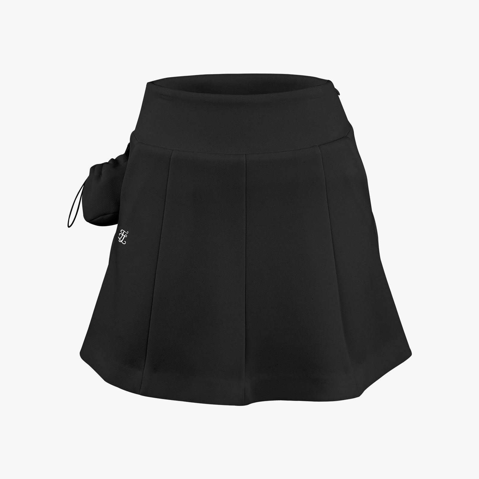 BULB-POCKET FLARE SKIRT(BLACK)