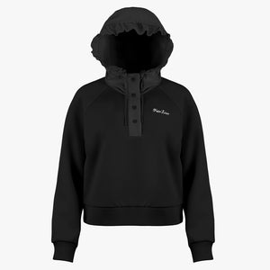 HOODED RAGLAN PULLOVER(BLACK)