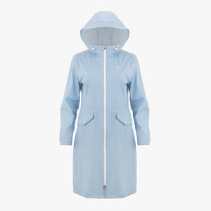 FLARE HOODIED RAINCOAT(CERAMICS BLUE)