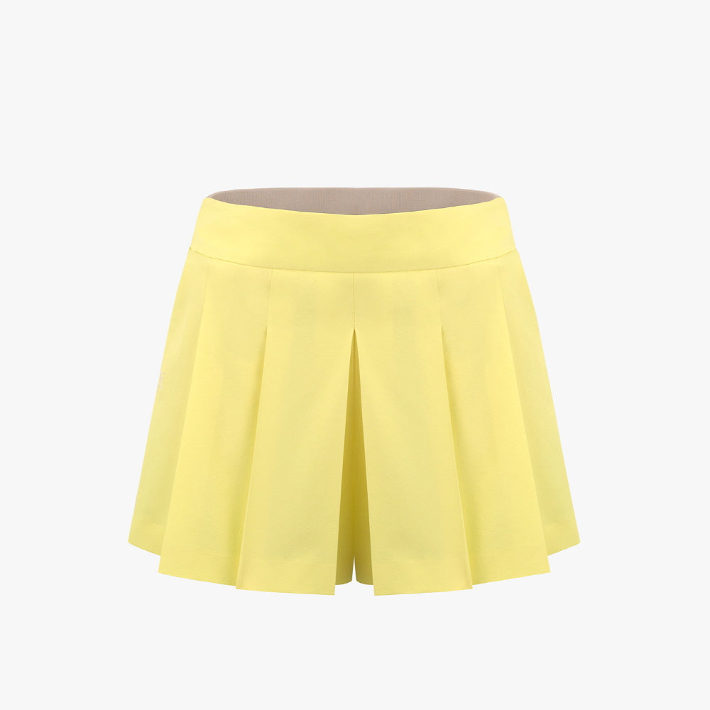 WIDE PLEATS SHORTS(YELLOW)