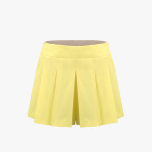 WIDE PLEATS SHORTS(YELLOW)