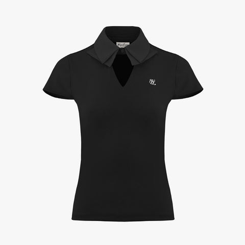 COLLAR POINT T-SHIRT(BLACK)