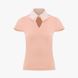 COLLAR POINT T-SHIRT(PINK CHORAL)