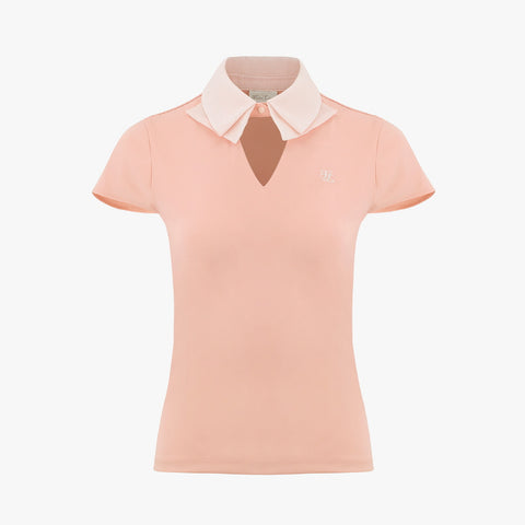 COLLAR POINT T-SHIRT(PINK CHORAL)