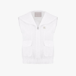 SAILOR COLLAR MESH VEST(WHITE)