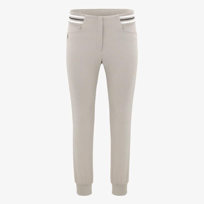 ELASTIC WAISTBAND JOGGER PANTS(BEIGE)