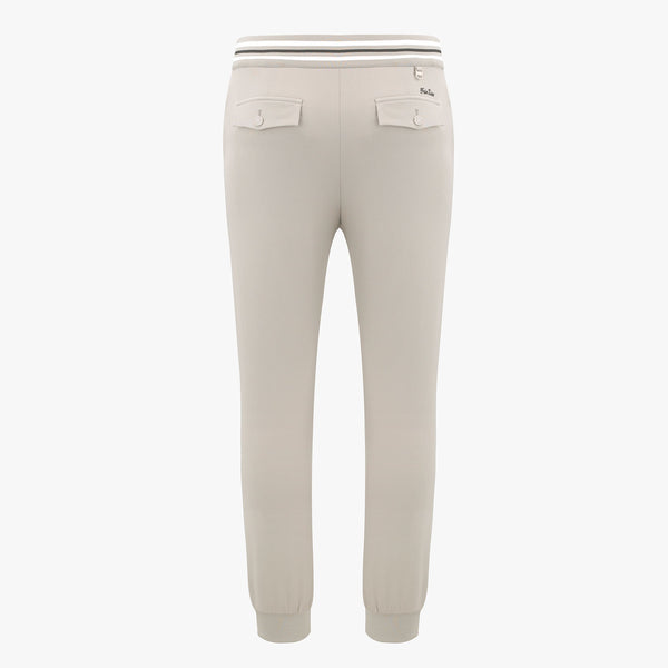 ELASTIC WAISTBAND JOGGER PANTS(BEIGE)