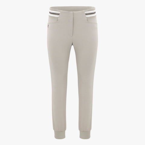 ELASTIC WAISTBAND JOGGER PANTS(BEIGE)