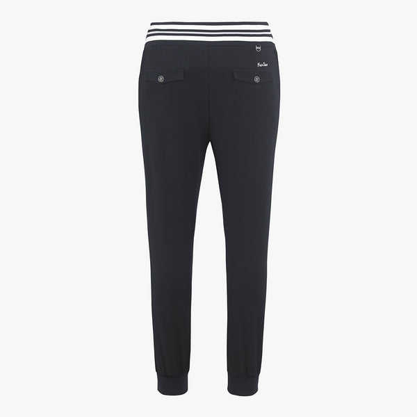 ELASTIC WAISTBAND JOGGER PANTS(BLACK)