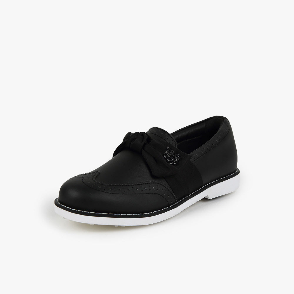 RIBBON OXFORD GOLF SHOES(BLACK)