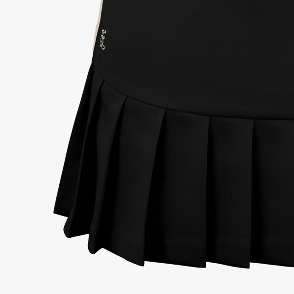 HEMLINE PLEATS SKIRT(BLACK)