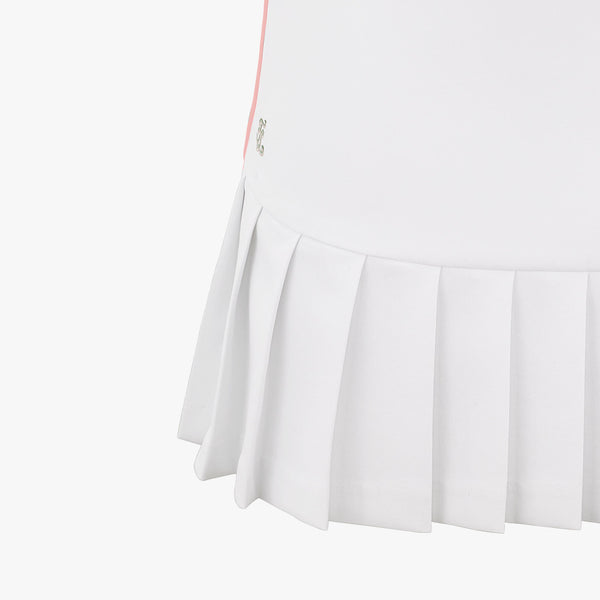 HEMLINE PLEATS SKIRT(WHITE)