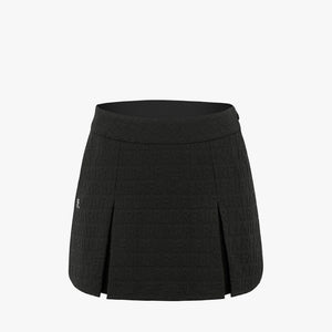 LOGO JACQUARD ELASTIC WAISTBAND SKIRT(BLACK)