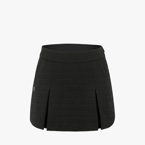 LOGO JACQUARD ELASTIC WAISTBAND SKIRT(BLACK)