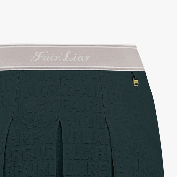 LOGO JACQUARD ELASTIC WAISTBAND SKIRT(GREEN)