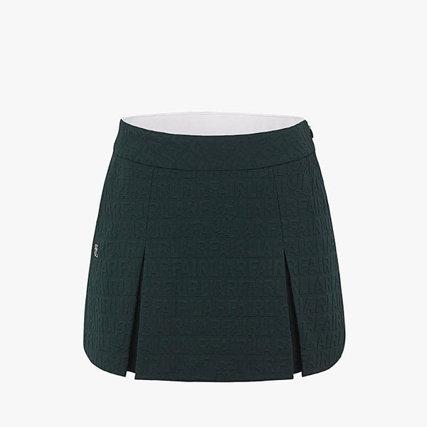 LOGO JACQUARD ELASTIC WAISTBAND SKIRT(GREEN)