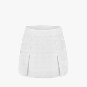 LOGO JACQUARD ELASTIC WAISTBAND SKIRT(WHITE)