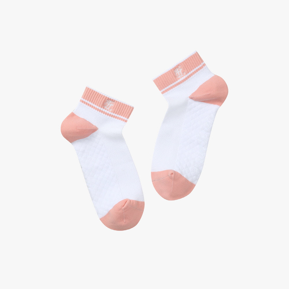 SHORT ANKLE SOCKS(PINK CHORAL)