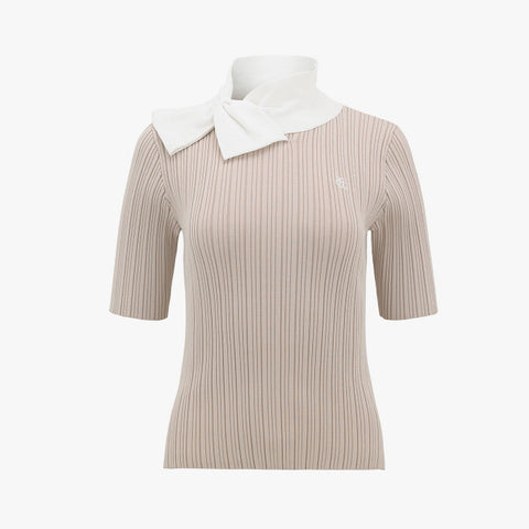 PEARL POINT RIBBON KNIT(BEIGE)