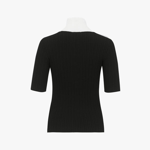 PEARL POINT RIBBON KNIT(BLACK)