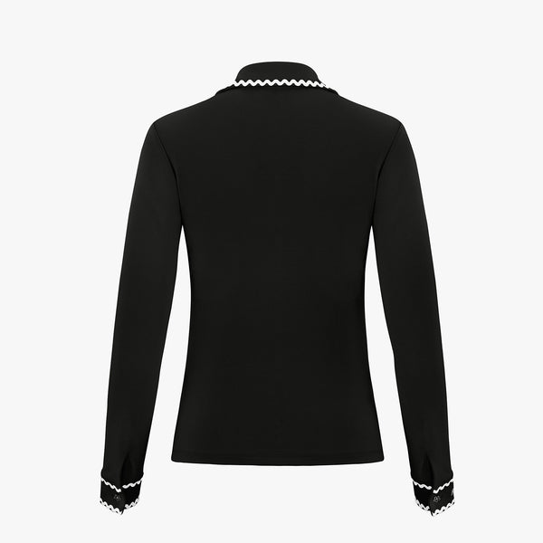 WAVE LONG SLEEVE T-SHIRT(BLACK)