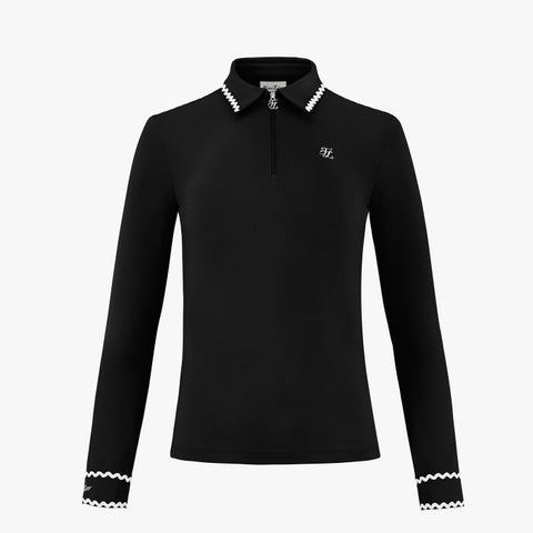 WAVE LONG SLEEVE T-SHIRT(BLACK)