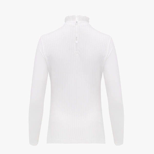 FRILL COLLAR T-SHIRT(WHITE)